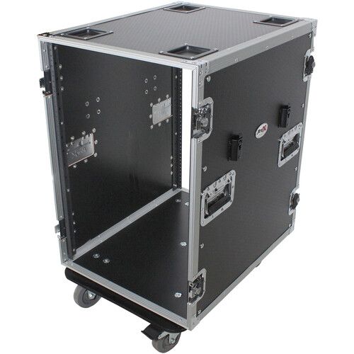 프로 ProX Amplifier Rackmount Flight Case with Casters (16 RU, 24