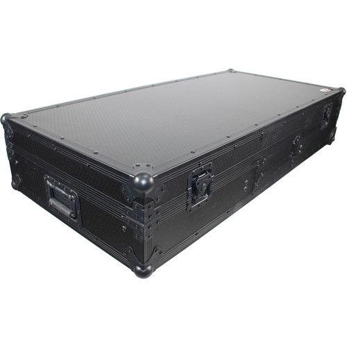 프로 ProX DJ Coffin Flight Case for RANE DJ Seventy-Two Mixer and Two Turntables (Black on Black)