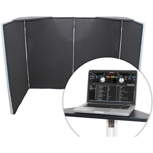 프로 ProX XF-CSB X2 Aluminum Corner Shelf for DJ Facade (Pair, Black)