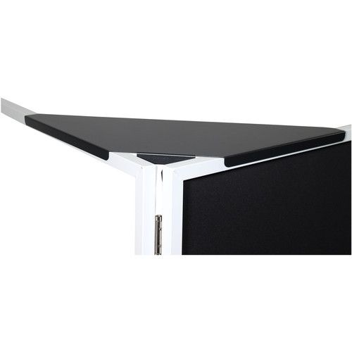 프로 ProX XF-CSB X2 Aluminum Corner Shelf for DJ Facade (Pair, Black)