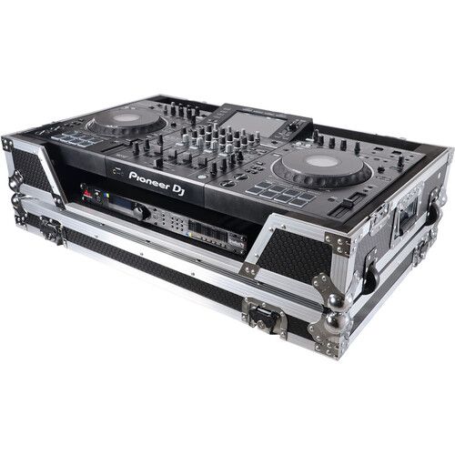 프로 ProX Flight Case with Wheels for Pioneer DJ XDJ-XZ System (Silver on Black)