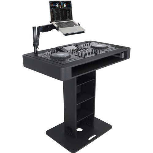 프로 ProX XZF-DJCT BL DJ Control Tower / Podium Travel Stand for DJ Controllers with Hard Case (Black)