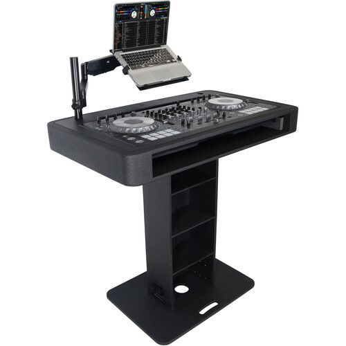 프로 ProX XZF-DJCT BL DJ Control Tower / Podium Travel Stand for DJ Controllers with Hard Case (Black)