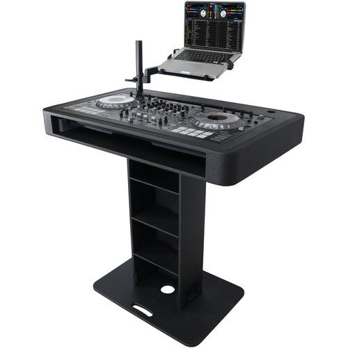 프로 ProX XZF-DJCT BL DJ Control Tower / Podium Travel Stand for DJ Controllers with Hard Case (Black)