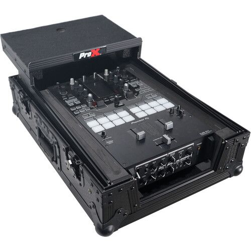 프로 ProX XS-M11LTBL Universal Flight Case with Laptop Shelf for Pioneer DJM-S11 and Rane SEVENTY / SEVENTY-TWO MKII Mixers (Black on Black)