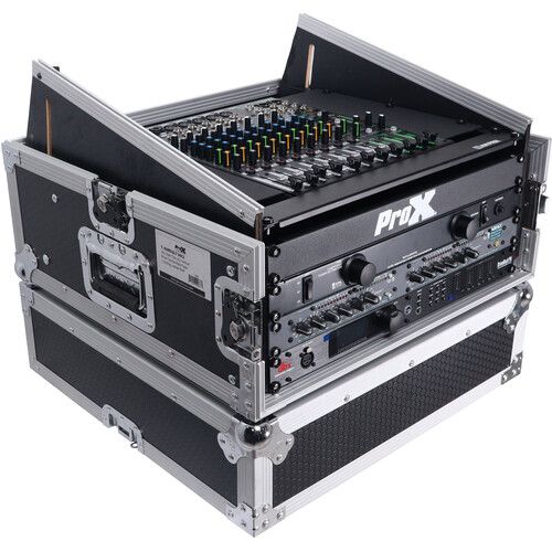 프로 ProX T-4MRSS 4 RU Rack x 10 RU Top Mixer DJ Combo Flight Case