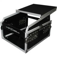 ProX 13 RU Top DJ Mixer Flight Case with 6 RU Rack Space and Laptop Shelf