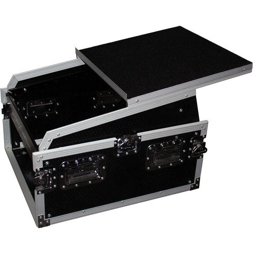 프로 ProX 13 RU Top DJ Mixer Flight Case with 6 RU Rack Space and Laptop Shelf