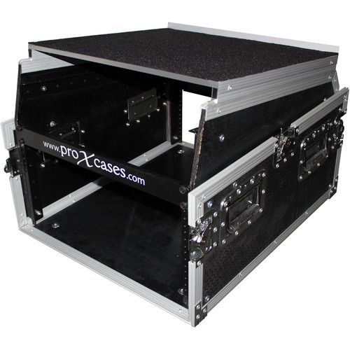 프로 ProX 13 RU Top DJ Mixer Flight Case with 6 RU Rack Space and Laptop Shelf