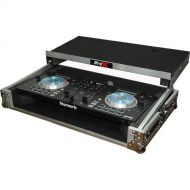 ProX Flight Case with Shelf for Numark Mixtrack 3 / Pro 3 / Platinum Controller (Silver on Black)