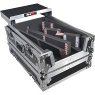 ProX XS-M11LT Universal Flight Case with Laptop Shelf for Pioneer DJM-S11 and Rane SEVENTY / SEVENTY-TWO MKII Mixers (Silver on Black)