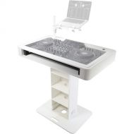 ProX XZF-DJCT W DJ Control Tower / Podium Travel Stand for DJ Controllers with Hard Case (White)