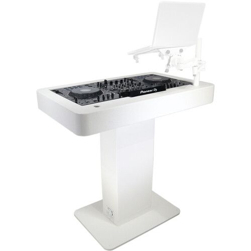 프로 ProX XZF-DJCT W DJ Control Tower / Podium Travel Stand for DJ Controllers with Hard Case (White)