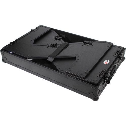 프로 ProX DJ Z-Table Junior Compact Workstation Flight Case with Table and Wheels (Black on Black)