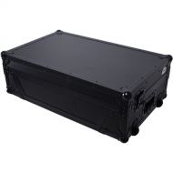 ProX Flight Style Road Case for Pioneer DDJ-FLX10 DJ Controller with Laptop Shelf (All Black)