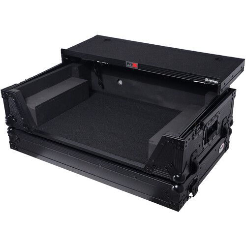 프로 ProX Flight Style Road Case for Pioneer DDJ-FLX10 DJ Controller with Laptop Shelf (All Black)