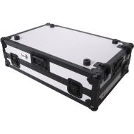 ProX Flight Case for Pioneer DDJ-1000 FLX6 SX3 DJ Controller with Laptop Shelf 1 RU Rack Space and Wheels (White/Black)