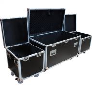 ProX ATA-Style Utility Road Case (1 x Large and 2 x Half Size)