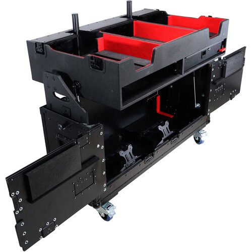 프로 ProX Flip-Ready Easy Retracting Hydraulic Lift Case for Denon DJ SC 6000 PRIME and X1850 PRIME