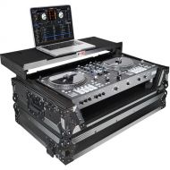 ProX Flight Case with Laptop Shelf, 1 RU Rackspace & Wheels for RANE ONE (Black on Black)