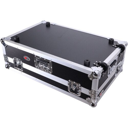 프로 ProX Flight Style Road Case for Pioneer DDJ-FLX10 DJ Controller with Laptop Shelf (Black / Silver)
