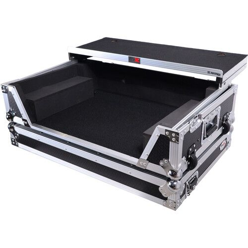 프로 ProX Flight Style Road Case for Pioneer DDJ-FLX10 DJ Controller with Laptop Shelf (Black / Silver)