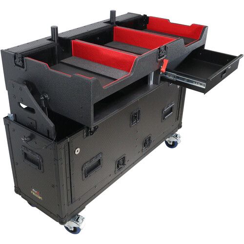 프로 ProX Flip-Ready Easy Retracting Hydraulic Lift Case for Pioneer CDJ-2000 /-3000