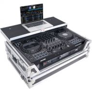 ProX Flight-Style Road Case for Pioneer DDJ-FLX10 DJ Controller with Laptop Shelf (Black / Silver)