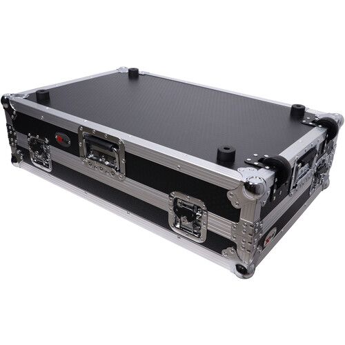 프로 ProX Flight-Style Road Case for Pioneer DDJ-FLX10 DJ Controller with Laptop Shelf (Black / Silver)