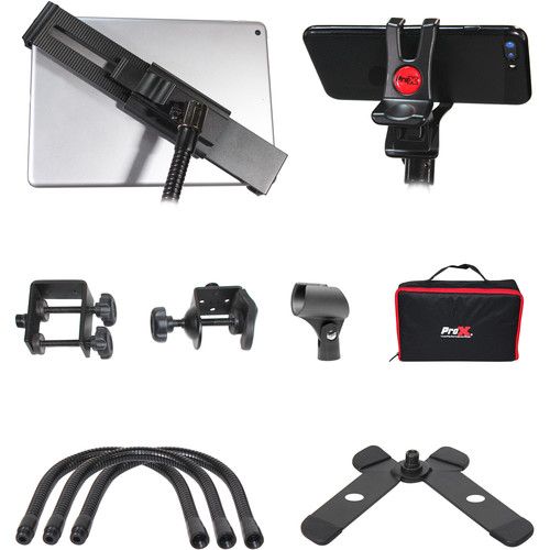 프로 ProX X-MOBITCP20 Mobi-Buddy Smartphone, Tablet, and Microphone Holder Bundle