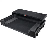 ProX Flight Case For Pioneer DDJ-REV7 Controller with Laptop Shelf and Wheels (Black on Black)