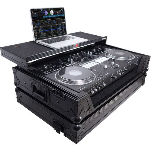 프로 ProX Flight Case for Pioneer DDJ-REV7 Controller with Laptop Shelf and Wheels (All-Black)