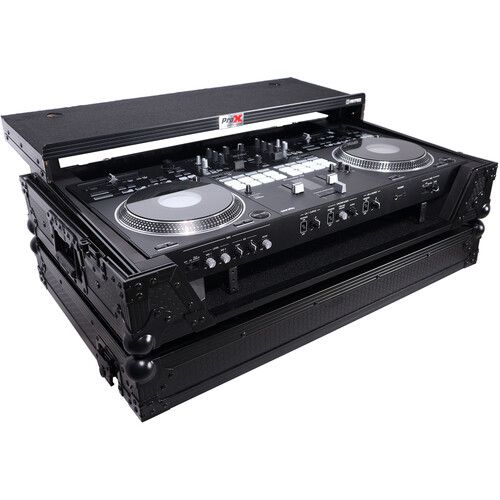 프로 ProX Flight Case for Pioneer DDJ-REV7 Controller with Laptop Shelf and Wheels (All-Black)