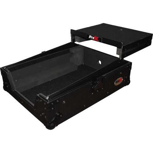 프로 ProX XS-DJMS9LTBL Flight Case with Sliding Laptop Shelf for Pioneer DJM-S9 Mixer (Black on Black)