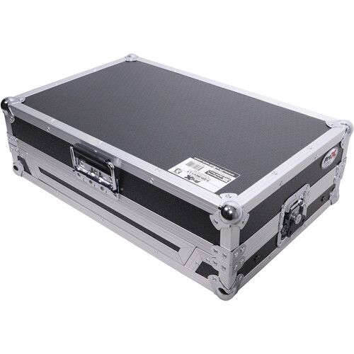 프로 ProX ATA Flight Style Road Case for Pioneer DDJ-400 / DDJ-SB3 with Laptop Shelf (Silver-on-Black)