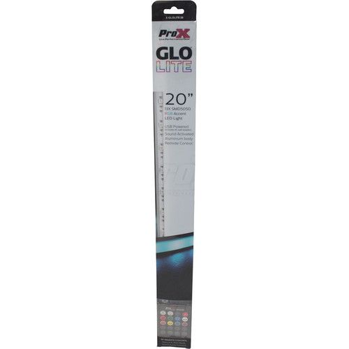 프로 ProX X-GLOLITE20 Sound-Activated RGB LED Light Strip with Wireless Remote (20