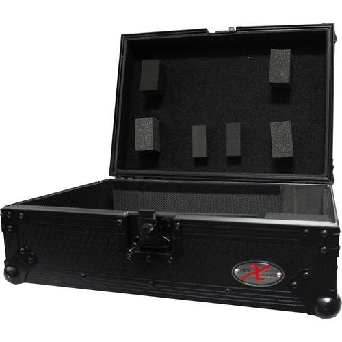 프로 ProX Flight Case for Large Format Media/CD Players (Black on Black)