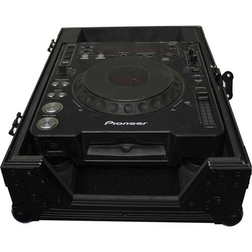 프로 ProX Flight Case for Large Format Media/CD Players (Black on Black)