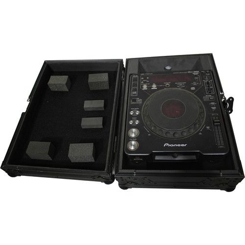 프로 ProX Flight Case for Large Format Media/CD Players (Black on Black)