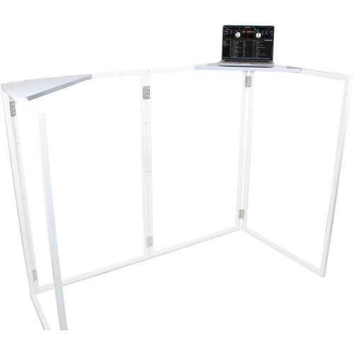 프로 ProX XF-CSW X2 Aluminum Corner Shelf for DJ Facade (Pair, White)