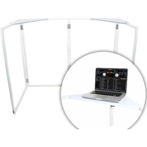 프로 ProX XF-CSW X2 Aluminum Corner Shelf for DJ Facade (Pair, White)