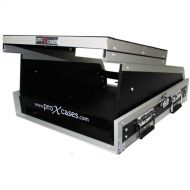 ProX 13 RU Top DJ Mixer Flight Case with 2 RU Rack Space and Laptop Shelf