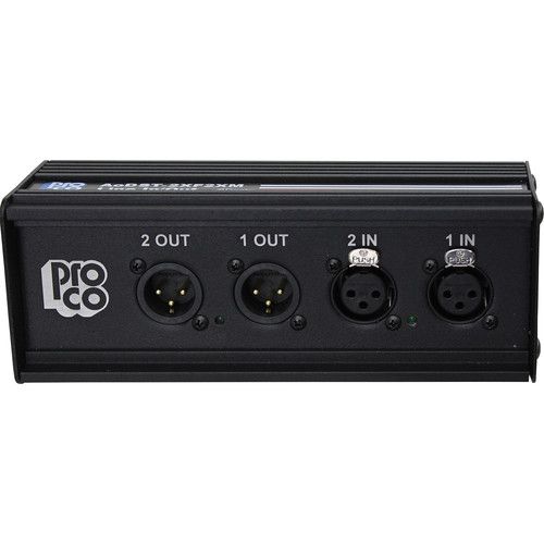 프로 Pro Co Sound Dante 2-Channel Input 2-Channel Output Drop Box