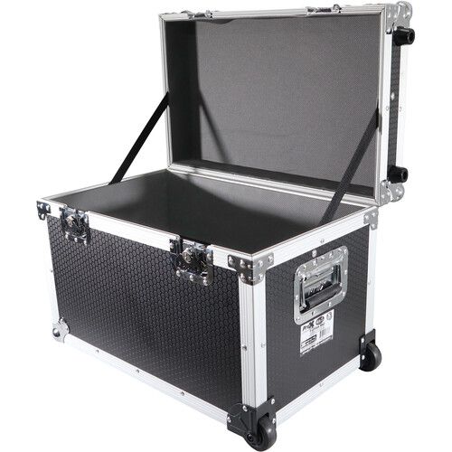 프로 ProX Roll-Away Utility Case with Retractable Handle and Low-Profile Recessed Wheels (Black)