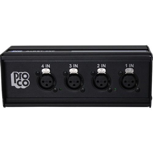 프로 Pro Co Sound Dante 4-Channel Input Drop Box