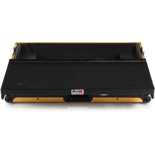 프로 ProX XS-DDJ1000-WLT-FGLD-LED Flight Case for Pioneer DJ Controllers - Gold Black