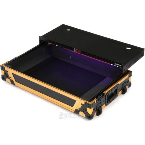 프로 ProX XS-DDJ1000-WLT-FGLD-LED Flight Case for Pioneer DJ Controllers - Gold Black