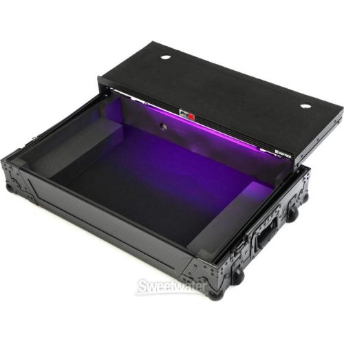 프로 ProX XS-DDJ1000-WLT-BL-LED Flight Case for Pioneer DJ Controllers - Black on Black