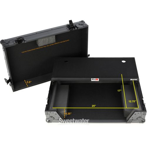 프로 ProX XS-DDJ800-WLT-BL Flight Case for Pioneer DJ Controllers - Black on Black