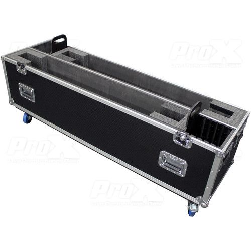 프로 ProX Adjustable Dual Flight Case with Casters for LED/LCD/Plasma TVs (70 to 80